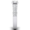 Solitaire Platinum Rings in India - 30 Pointer Platinum Solitaire Engagement Ring With 3 Row Diamonds JL PT 462