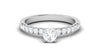Jewelove™ Rings Women's Band only / J VS Platinum Solitaire Engagement Ring Setting with Diamond Shank for Women JL PT 479-M