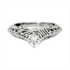 Jewelove™ Rings Women's Band only Platinum Solitaire Engagement Ring with Filigree JL PT 506