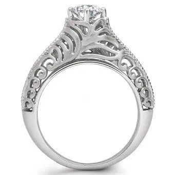 Platinum Solitaire Engagement Ring with Engraving JL PT 506 - Suranas Jewelove
 - 1