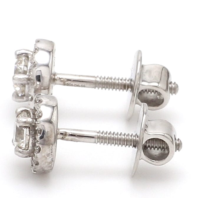 Jewelove Platinum Solitaire Halo Earrings JL PT E 183