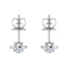 Jewelove™ Earrings SI IJ Platinum Solitaire Halo Earrings JL PT E EF10871