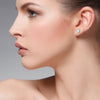 Jewelove™ Earrings VS J Platinum Solitaire Halo Earrings JL PT E SE RD 107