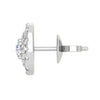 Jewelove™ Earrings VS J Platinum Solitaire Halo Earrings JL PT E SE RD 107