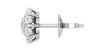 Jewelove™ Earrings SI IJ Platinum Solitaire Halo Earrings JL PT E SE RD 111