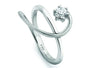 Platinum Solitaire Ring for Women SJ PTO 206 - Suranas Jewelove
