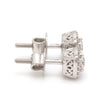 Jewelove™ Earrings Platinum Solitaire Square Halo Earrings JL PTE 325