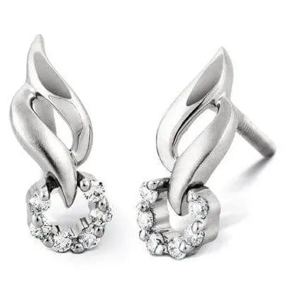 Jewelove™ Earrings Earrings only Platinum Studs with Prong set Diamonds SJ PTO E 106