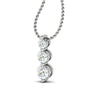 Jewelove™ Pendants Platinum Triple Diamond Pendant for Women JL PT P P3 RD 100