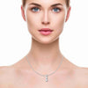 Jewelove™ Pendants Platinum Triple Diamond Pendant for Women JL PT P P3 RD 100