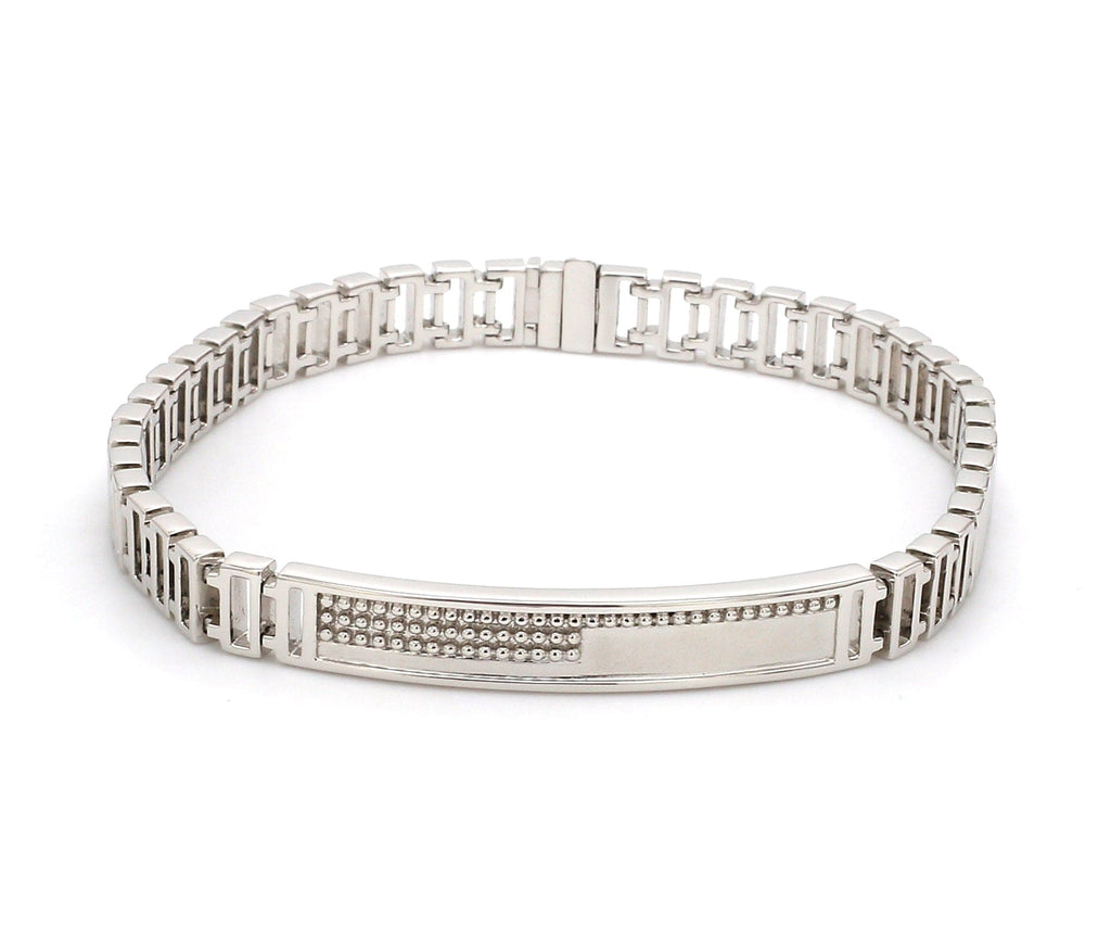 Jewelove™ Bangles & Bracelets Platinum Uni-sex Thin Bracelet JL PTB 740-A