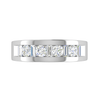 Jewelove™ Rings Women's Band only / VS GH Platinum Unisex Baguette Ring with Diamonds JL PT MB RD 145