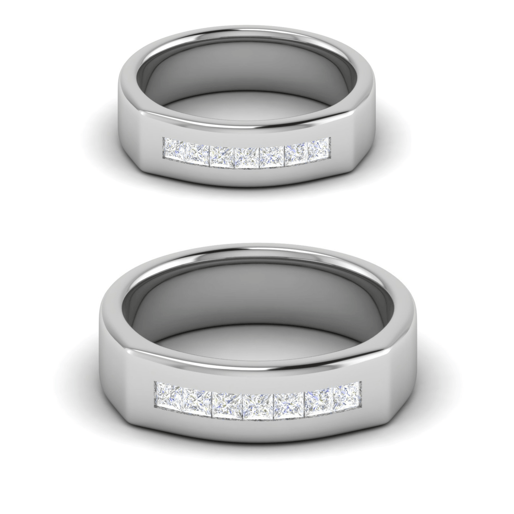 Jewelove™ Rings Both / SI IJ Platinum Unisex Ring with Diamonds JL PT MB PR 134