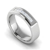 Jewelove™ Rings Men's Band only / SI IJ Platinum Unisex Ring with Diamonds JL PT MB PR 134