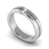 Jewelove™ Rings Men's Band only / SI IJ Platinum Unisex Ring with Diamonds JL PT MB PR 135