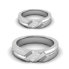 Jewelove™ Rings Both / SI IJ Platinum Unisex Ring with Diamonds JL PT MB PR 136