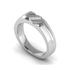 Jewelove™ Rings Men's Band only / SI IJ Platinum Unisex Ring with Diamonds JL PT MB PR 136