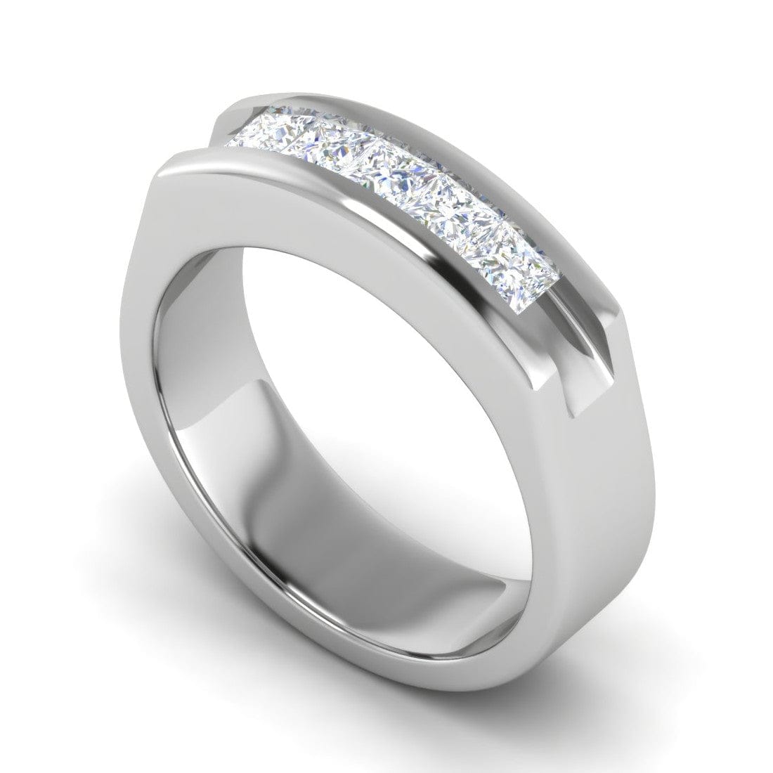 Men's Diamond Ring Gold Wedding Band Diamond Wedding Band Men's Wedding 5  Stone Ring Wedding Ring Size 12.5 Gold Ring - Etsy