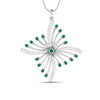 Jewelove™ Pendants Green Platinum with Diamond Pendant for Women JL PT P NL8581