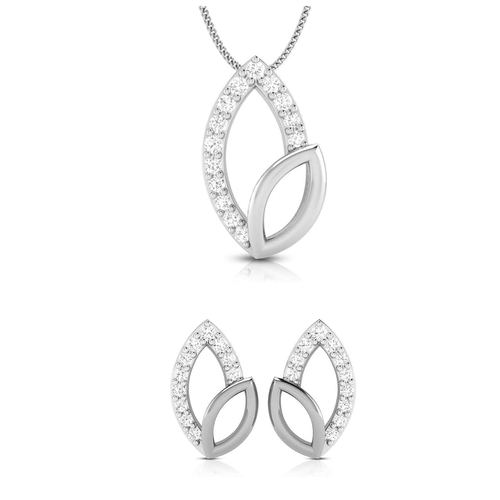 Jewelove™ Pendants & Earrings Pendant Set Platinum with Diamond Pendant Set for Women JL PT P 2419