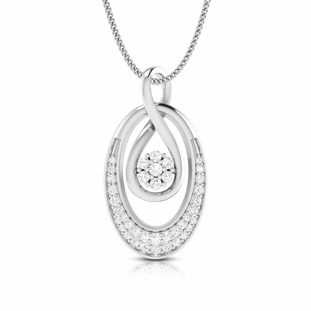 Jewelove™ Pendants & Earrings Pendant only Platinum with Diamond Pendant Set for Women JL PT P 2444