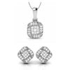Jewelove™ Pendants & Earrings Pendant Set Platinum with Diamond Pendant Set for Women JL PT P 2455