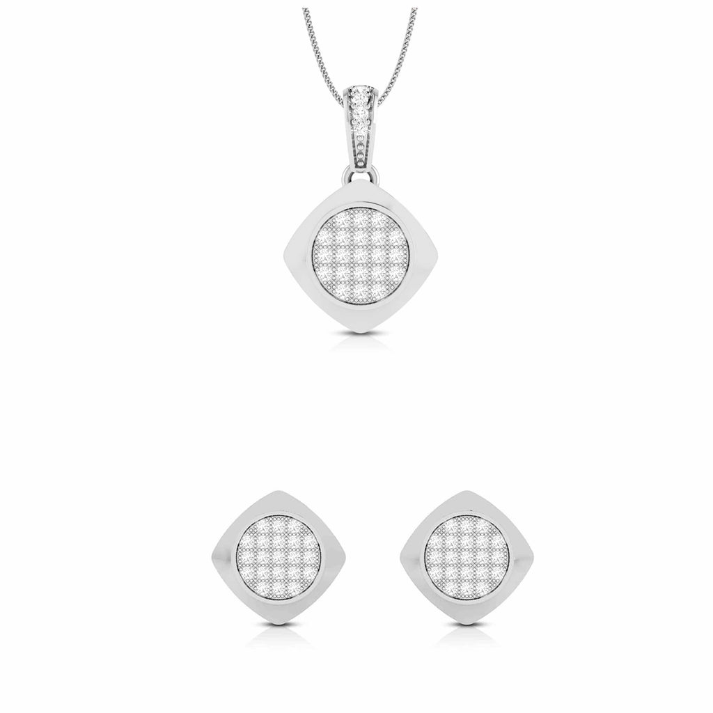 Jewelove™ Pendants & Earrings Pendant Set Platinum with Diamond Pendant Set for Women JL PT P 2463