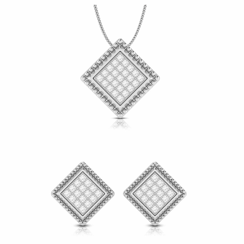 Jewelove™ Pendants & Earrings Pendant Set Platinum with Diamond Pendant Set  JL PT P for Women 2466