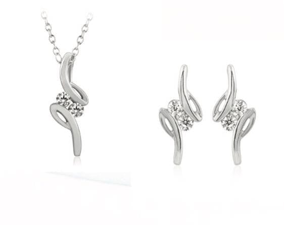 Jewelove™ Pendants & Earrings Platinum with Diamond Pendant Set with Chain JL PT E 175