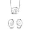Jewelove™ Pendants & Earrings Pendant Set Platinum with Diamond Solitaire Pendant Set for Women JL PT PE 82A