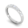 Jewelove™ Rings Platinum with Emerald Cut Diamond Half Eternity Ring for Women JL PT WB RD 152