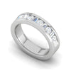 Jewelove™ Rings Women's Band only / VS GH Platinum with Emerald Cut Diamond Half Eternity Ring for Women JL PT WB RD 154