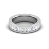 Jewelove™ Rings Women's Band only / VS GH Platinum with Emerald Cut Diamond Half Eternity Ring for Women JL PT WB RD 154