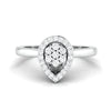 Jewelove™ Rings Pressure-set Solitaire Look Pear Shape Platinum Ring with Diamonds for Women JL PT 972