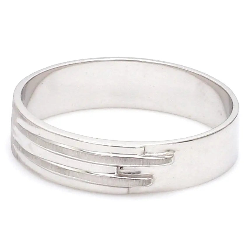 Side View of Front View of Price Point Plain Platinum Love Bands for Men's SJ PTO 234 