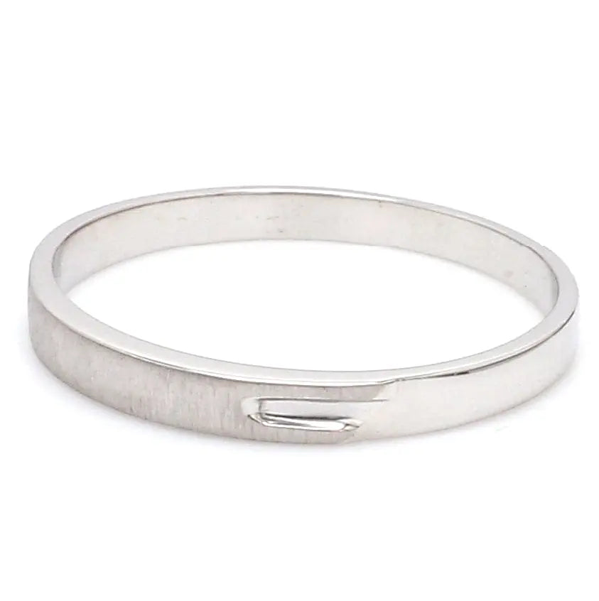 Front View of Price Point Plain Platinum Love Bands for Women SJ PTO 234