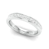 Jewelove™ Rings VS-SI GH / Women's Band only Princess Cut Diamond Platinum Half Eternity Wedding Band for Women JL PT 1005