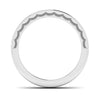 Circle View of Designer Half Eternity Platinum Wedding Band with Diamonds JL PT 6764