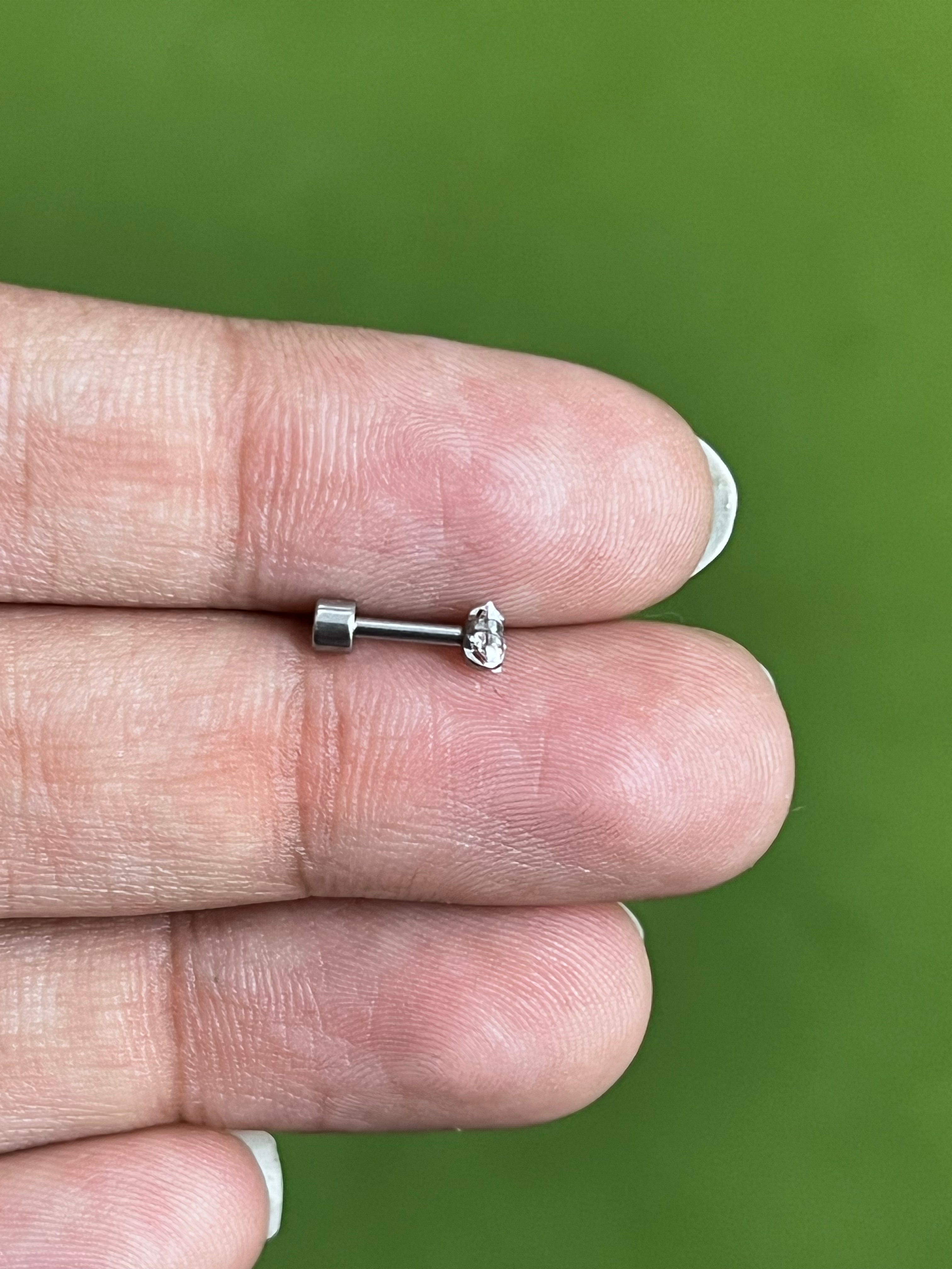 Princess Cut Single Diamond Platinum Earrings for Men JL PT E 300