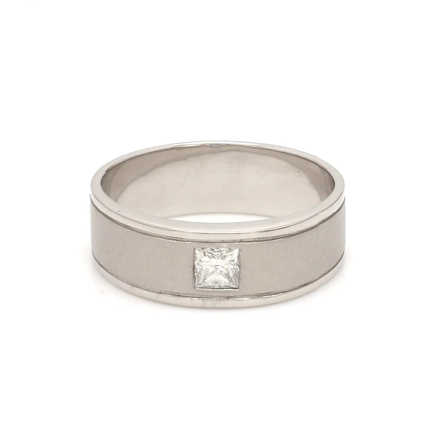 Platinum & Rose Gold Fusion Single Diamond Ring for Men JL PT 997 - Etsy