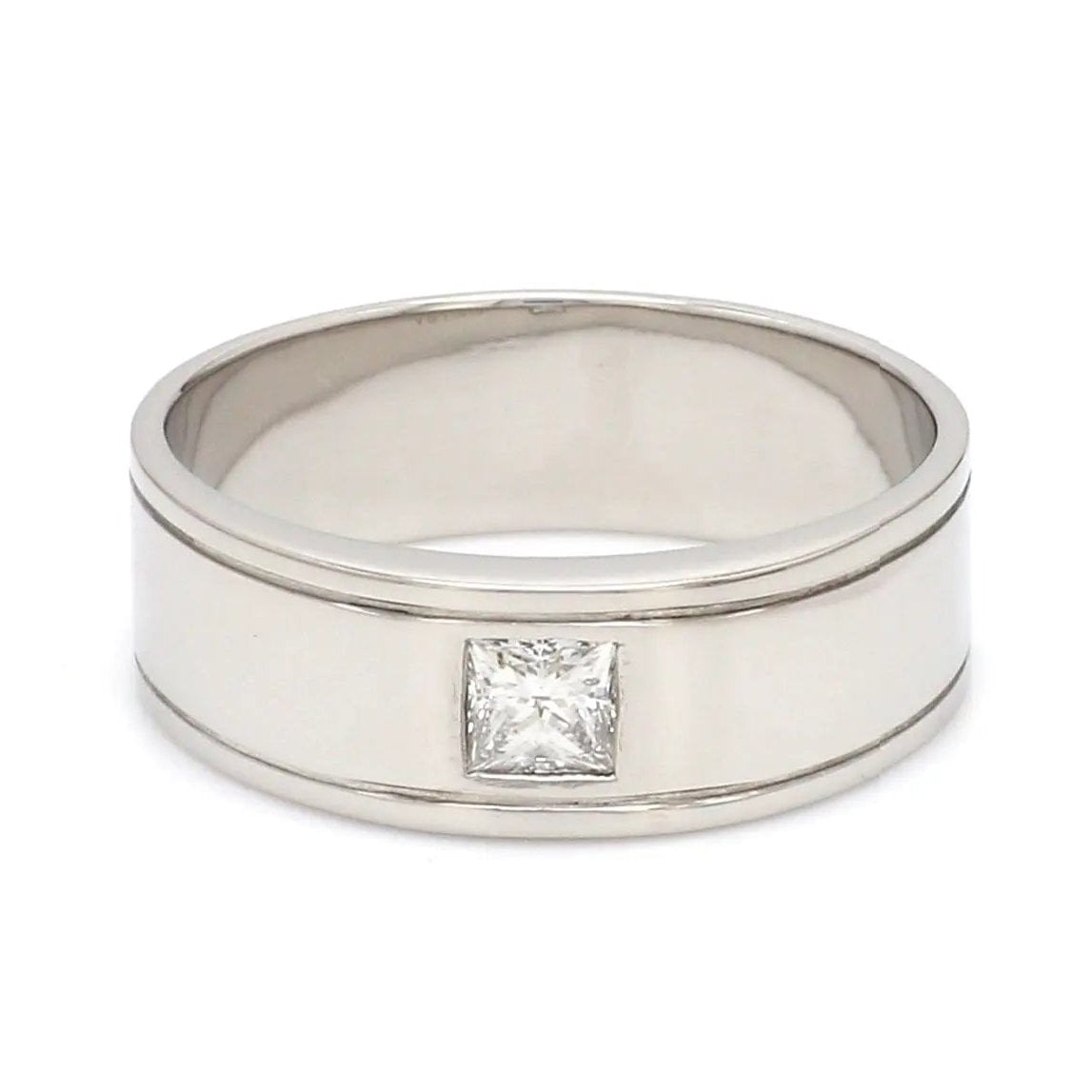 Princess Cut Single Diamond Ring for Men JL PT 420 – Jewelove™