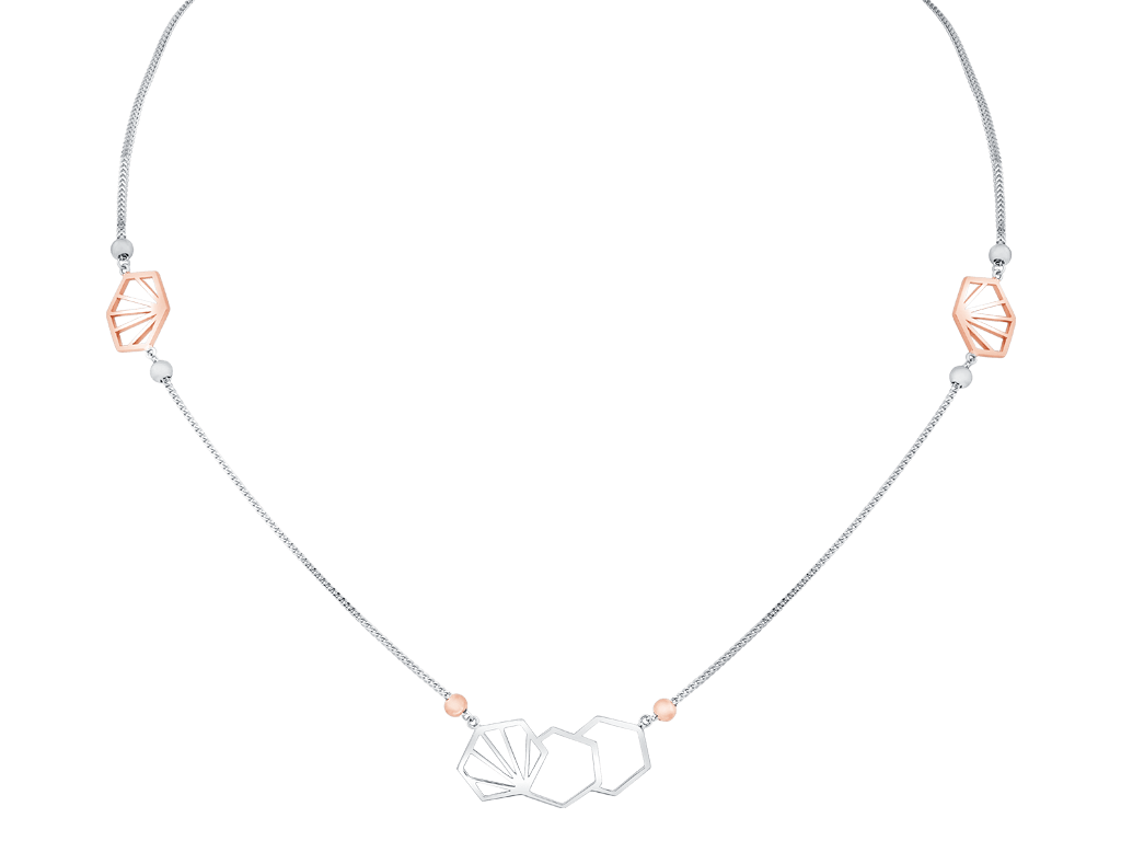 Jewelove™ Chains 18 Inches Pt + Rose Gold Chain for Women JL PT CH 0312
