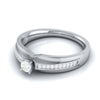 Jewelove™ Rings Raised Platinum Diamond 15-Pointer Engagement Ring for Women JL PT R-40