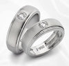 Jewelove™ Rings Both / SI IJ Ready to Ship - Platinum Solitaire Love Bands SJ PTO 101-A Sizes 10.5, 12, 24