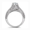 Jewelove™ Rings Women's Band only Ready to Ship - Ring Size 10.5, Platinum Solitaire Engagement Ring with Filigree JL PT 506