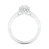 Jewelove™ Rings Ready to Ship - Ring Size 11, Designer 30-Pointer Platinum Halo Solitaire Ring with Split Shank JL PT 976