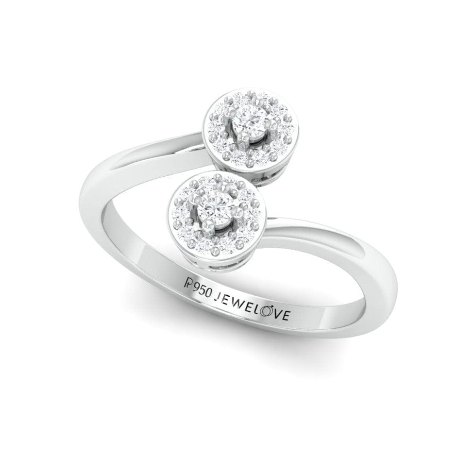 Jewelove™ Rings Women's Band only / SI IJ Ready to Ship - Ring Size 11, Designer Platinum Diamond Ring for Women JL PT 971