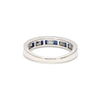 Jewelove™ Rings Women’s Band only Ready to Ship - Ring Size 12, Platinum Blue Sapphire Diamond Princess Cut Wedding Ring JL PT 1012