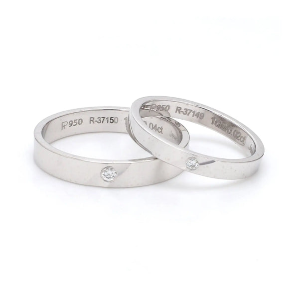 Jewelove™ Rings Ready to Ship -  Ring Size 16, Platinum Engagement Rings SJ PTO 122