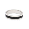 Jewelove™ Rings Men's band only Ready to Ship - Ring Size 20, Plain Platinum Ring with Black Enamel for Men JL PT 1118